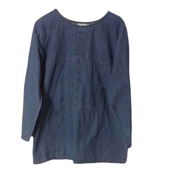 Bedford Fair Vintage Pullover Denim Shirt Size Medium - Picture 3 of 13